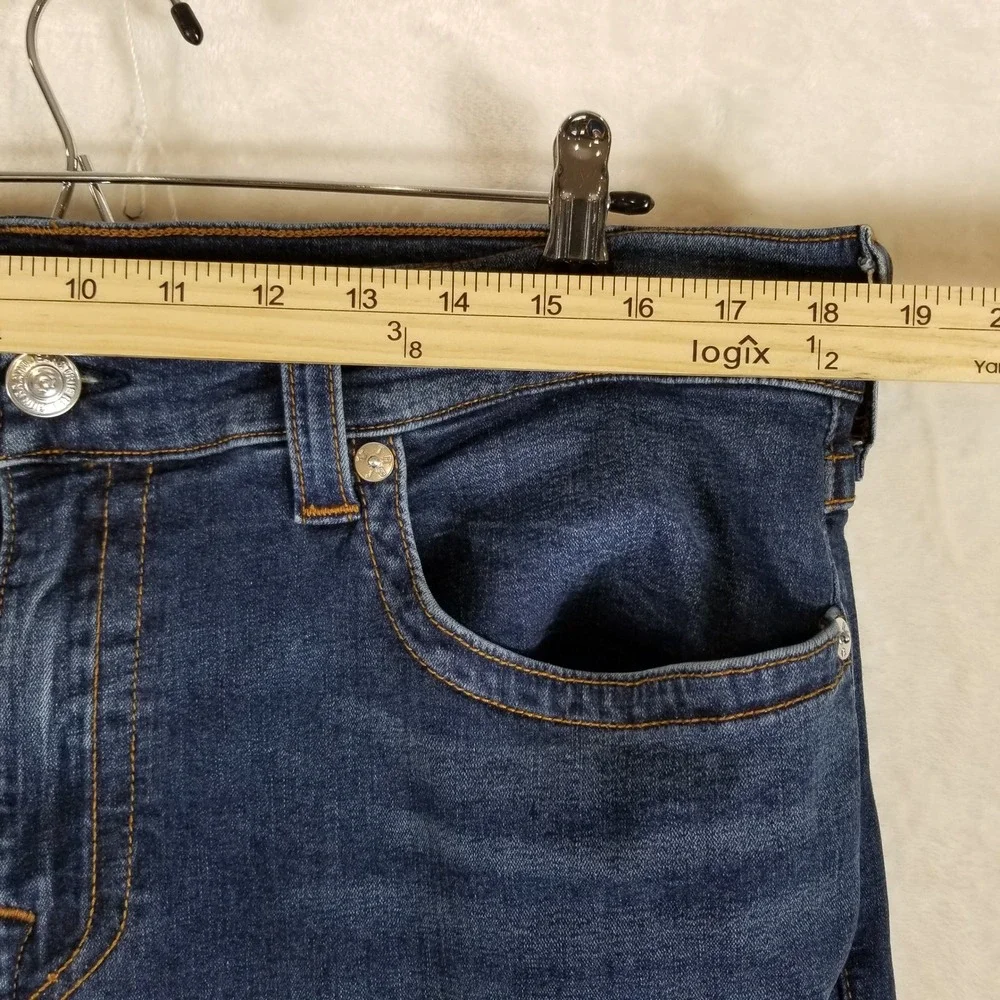 True Religion Rocco Relaxed Skinny Jeans Mens 38 Blue Indigo Horseshoe Pockets